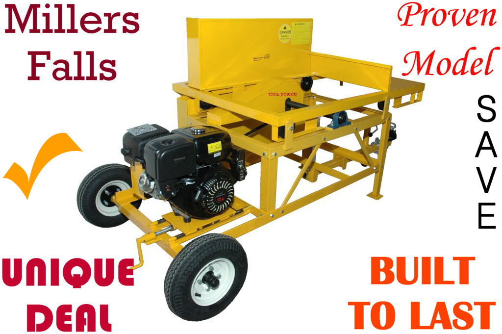 Fire wood log saw 36 x 13 hp Low maintenance belt drive